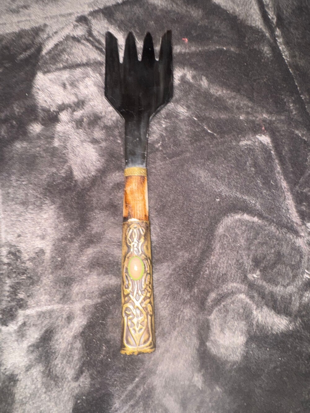 Hand Wash Made in India Wooden Handle Decorative Kitchen Fork Utensil